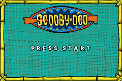 Scooby Doo Movie Double Pack title screen for GameBoy Advance